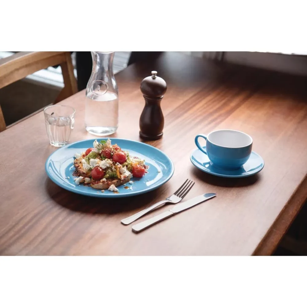 Olympia Cafe Coupe Plate Blue - 205mm 8" (Box 12) - Image 3