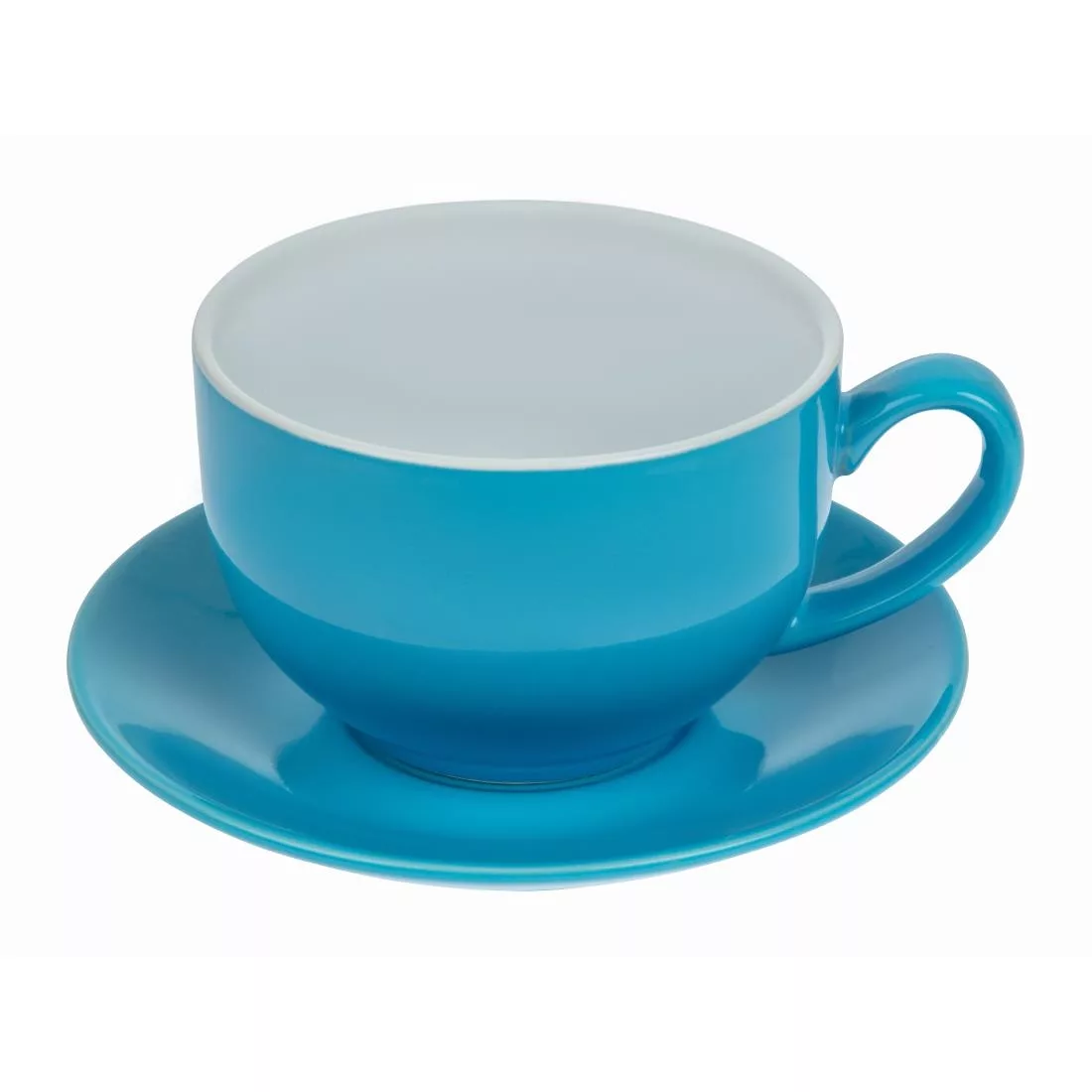 Olympia Cafe Cappuccino Cup Blue - 340ml 11.5fl oz (Box 12) - Image 4