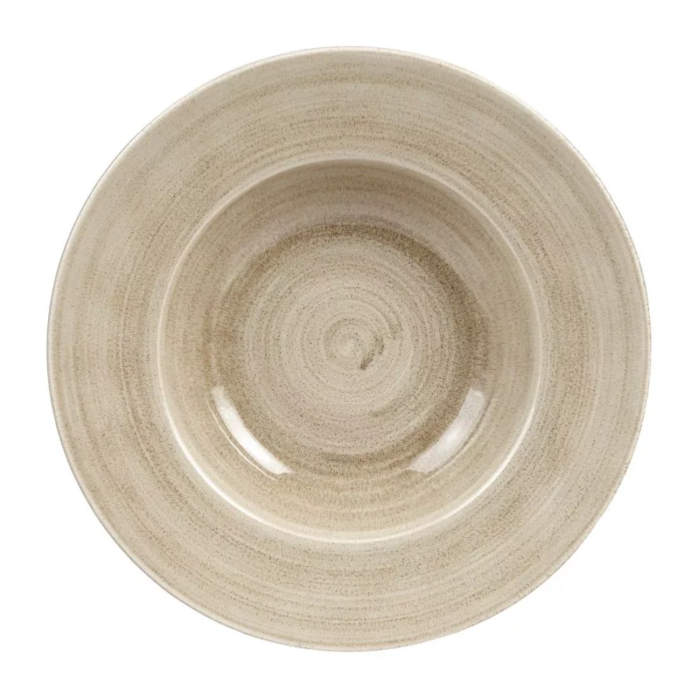Churchill Stonecast Patina Antique Round Wide Rim Bowls Taupe 280mm - Image 2