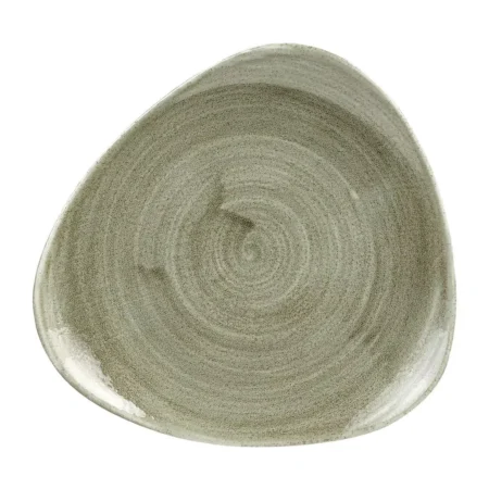 Churchill Stonecast Patina Antique Triangle Plates Green 192mm