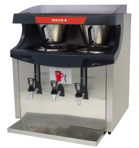Marco Dispenser QWIKBREW TWIN Boiler-brewer Half and full brew feature, Separate coffee and hot water taps, 2 coffee urns