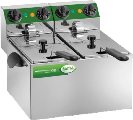 Fama MFR 240 Countertop Double Basket 2 x 3 Litre Electric Fryer  2 x 2kW