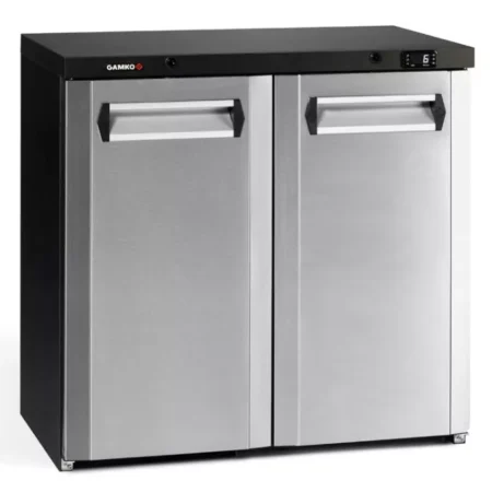 Gamko MG3/250CS Maxiglass Hinged Stainless Steel Front Double Door Undercounter Bottle Cooler  250 Litres