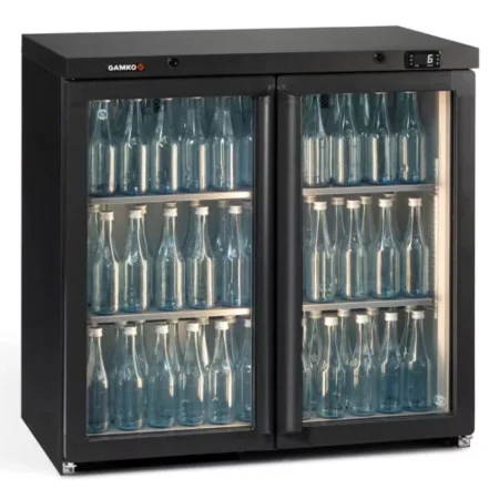 Gamko MG3/250G Maxiglass Hinged Glass Double Door Undercounter Bottle Cooler  250 Litres