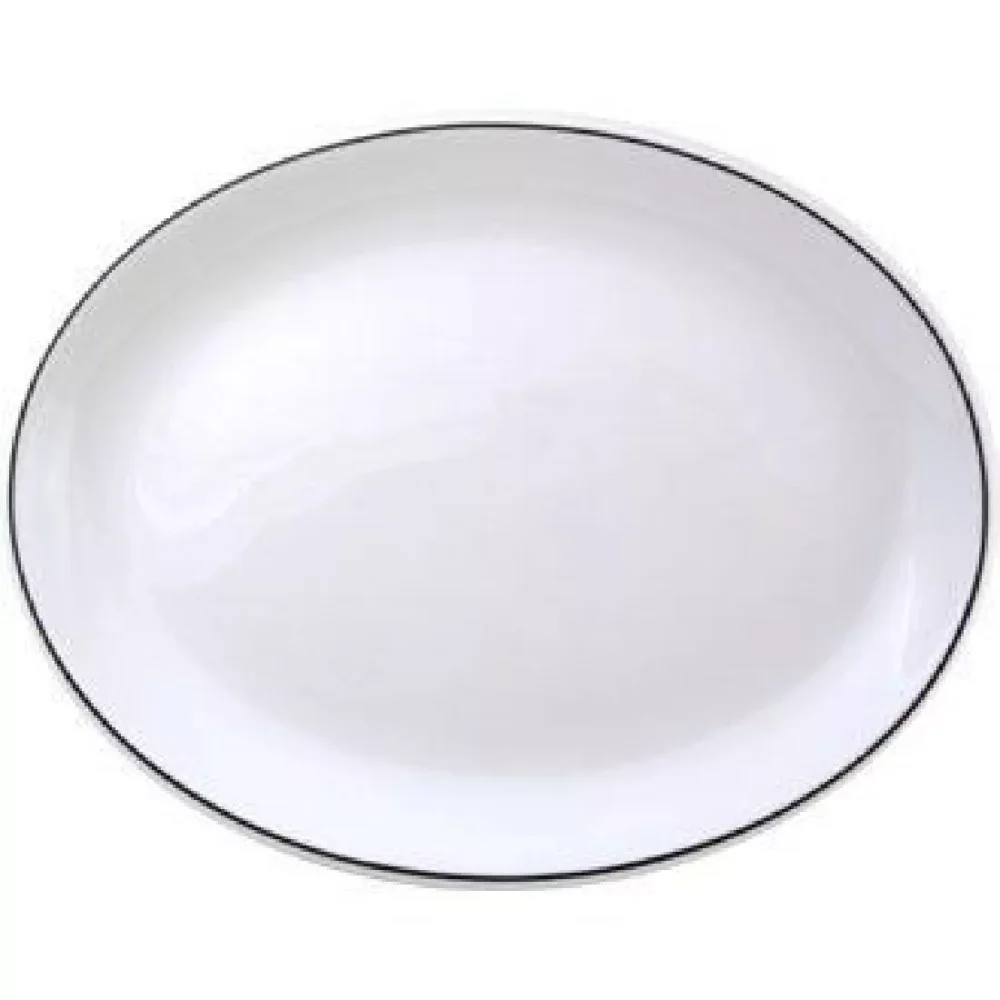 Churchill Black Line Oval Platters 254mm (Pack of 12)