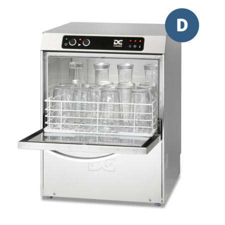 DC SG40D Standard Range 400mm Basket Frontloading Commercial Glasswasher with Drain Pump  18 Pint Capacity