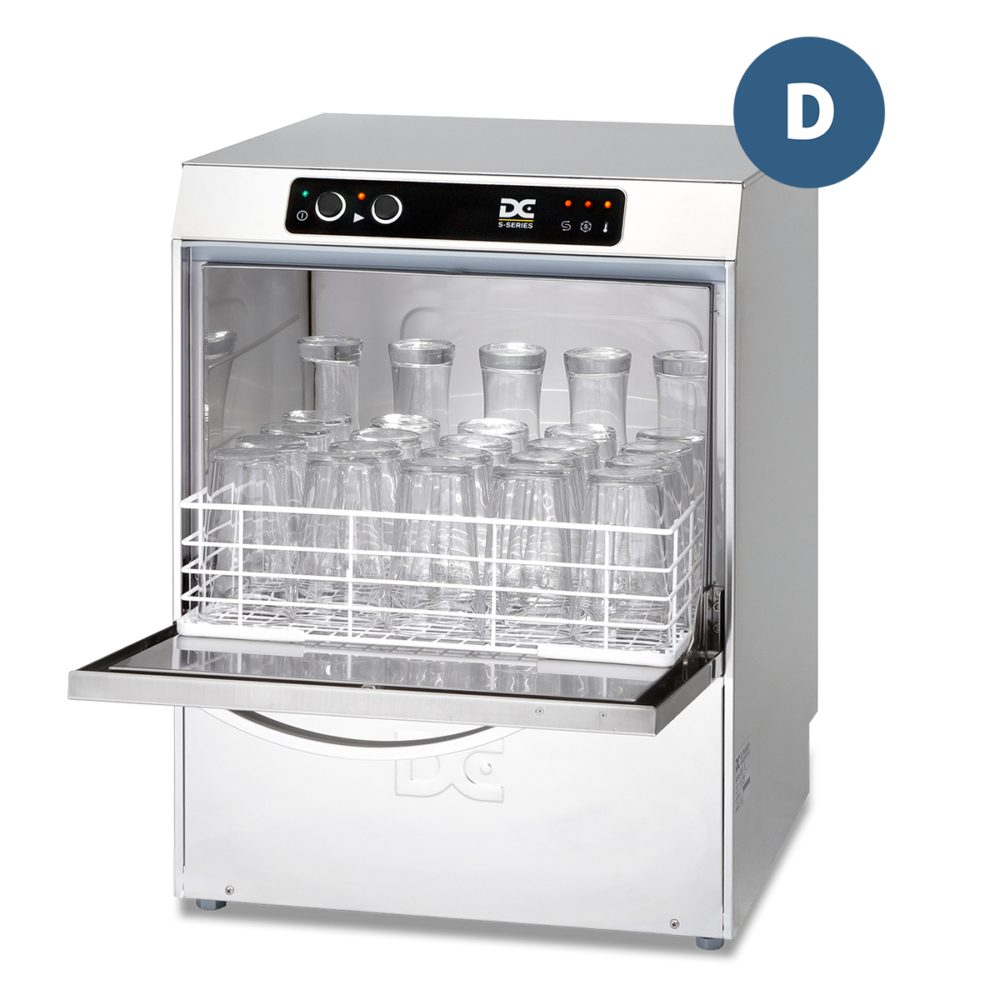 DC SG45D Standard Range 450mm Basket Frontloading Commercial Glasswasher with Drain Pump  25 Pint Capacity