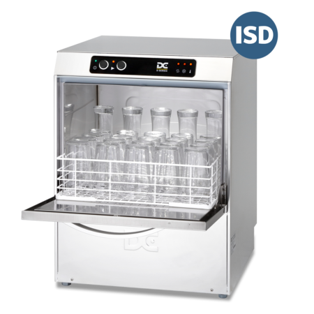 DC SG45ISD Standard Range 450mm Basket Frontloading Commercial Glasswasher with Integral Water Softener and Drain Pump  25 Pint Capacity