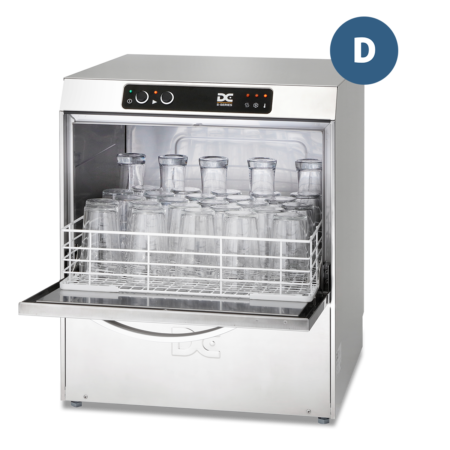 DC SG50D Standard Range 500mm Basket Frontloading Commercial Glasswasher with Drain Pump  30 Pint Capacity