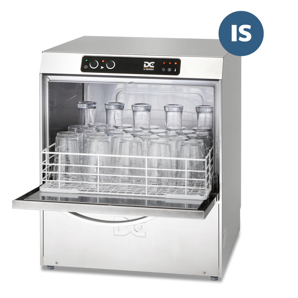 DC SG50IS Standard Range 500mm Basket Frontloading Commercial Glasswasher with Integral Water Softener  30 Pint Capacity