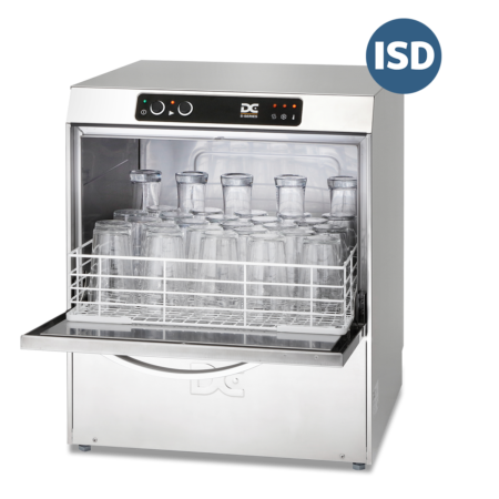 DC SG50ISD Standard Range 500mm Basket Frontloading Commercial Glasswasher with Integral Water Softener & Drain Pump  30 Pint Capacity