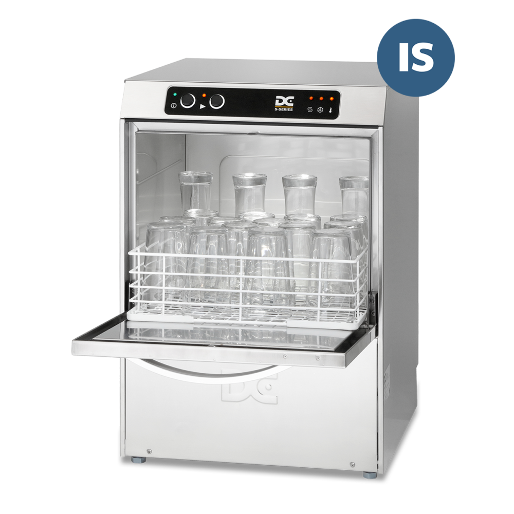 DC SGP40IS Standard Range 400mm Basket Frontloading Commercial Glasswasher with Integral Water Softener  18 Pint Capacity