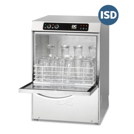 DC SGP40ISD Standard Range 400mm Basket Frontloading Commercial Glasswasher with Integral Water Softener & Drain Pump  18 Pint Capacity