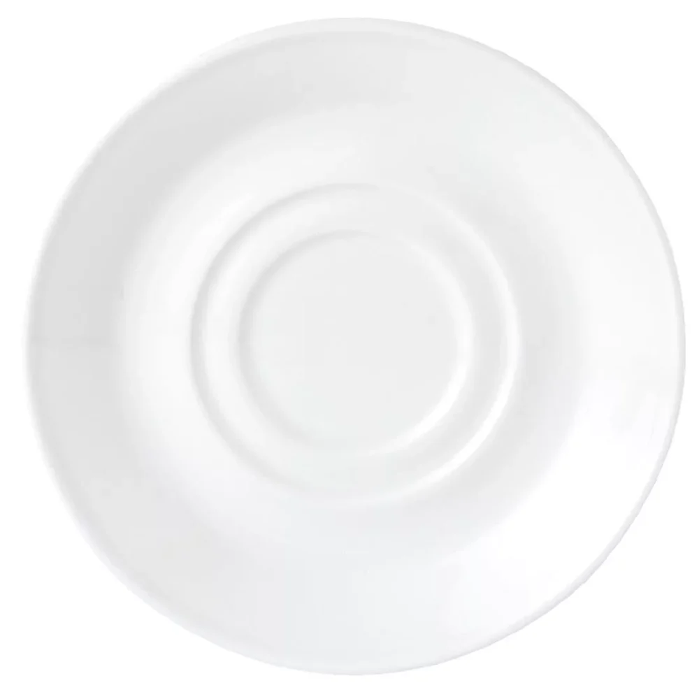 Steelite Simplicity White Low Empire Small Saucers Double Well 117mm (Pack of 12)