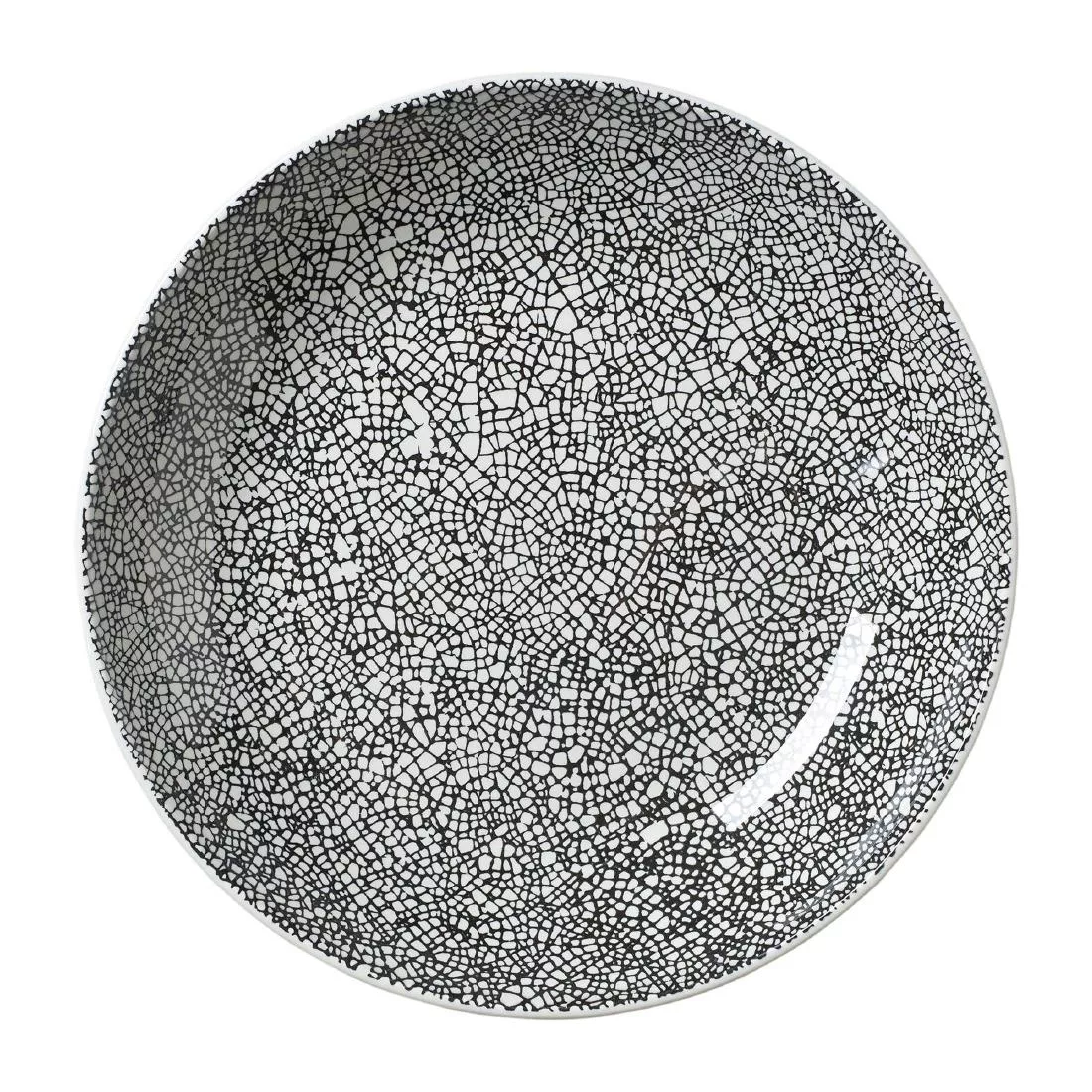 Steelite Ink Crackle Black Coupe Bowls 205mm (Pack of 12)