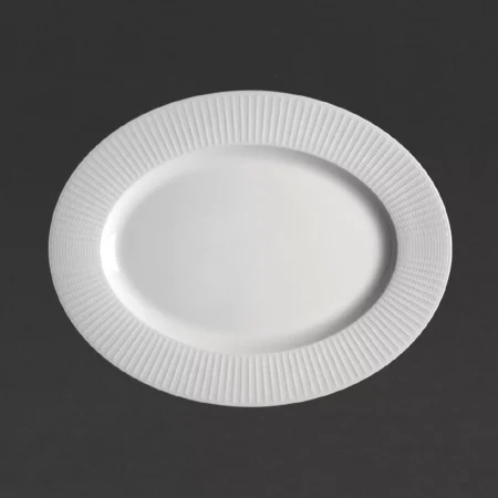 Steelite Willow Oval Plate. length 330mm. (Pack of 12)