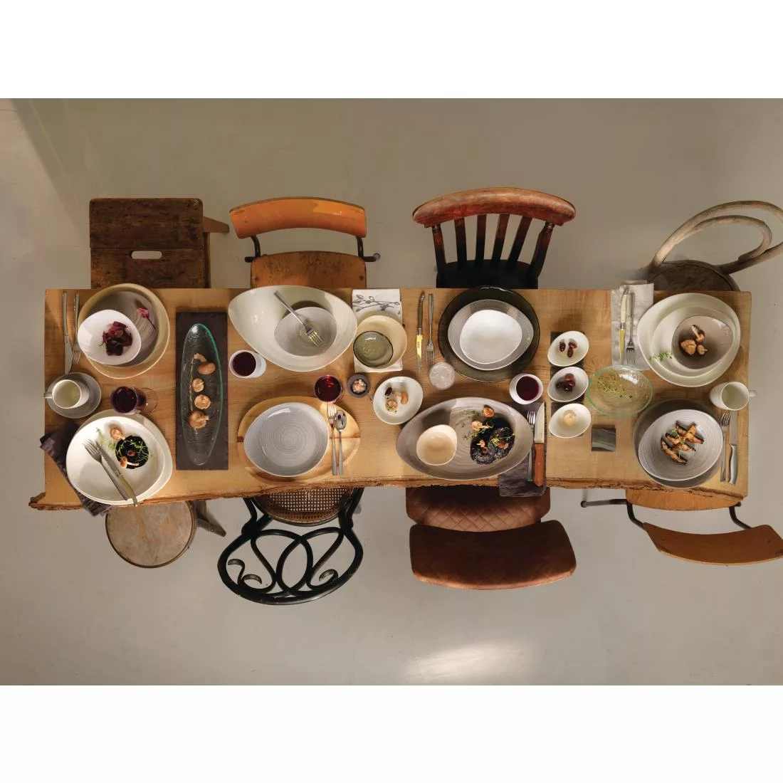 Steelite Scape Smoked Glass Oval Platters 400mm (Pack of 6) - Image 4