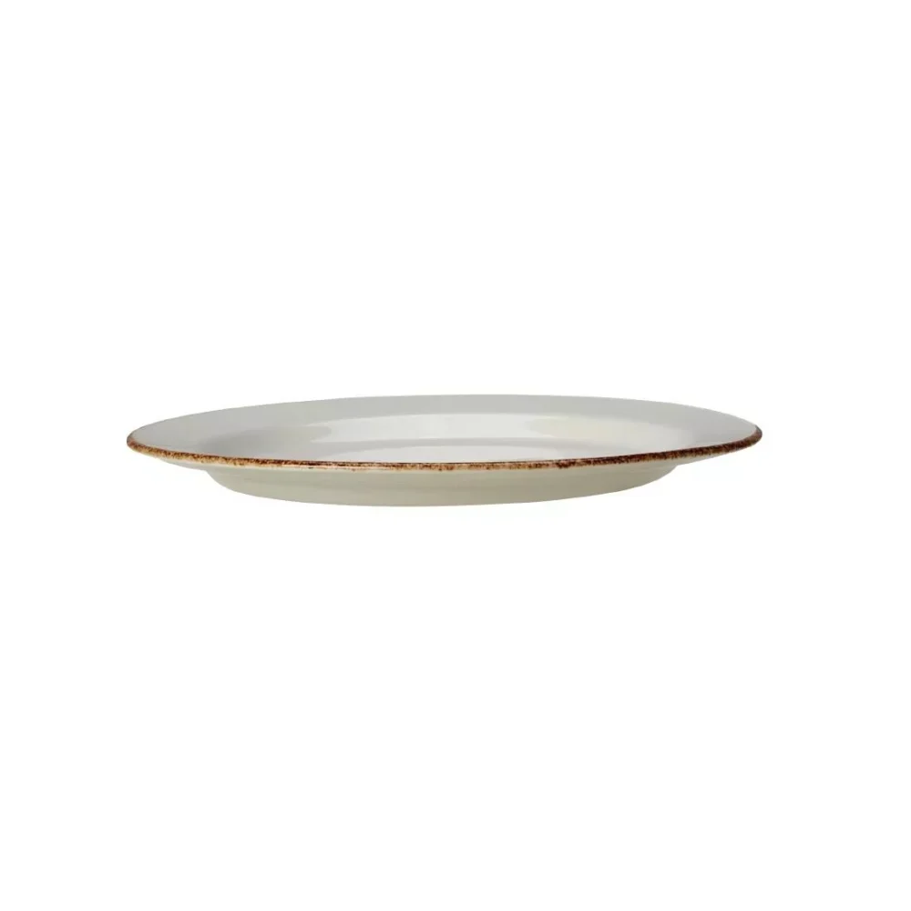 Steelite Brown Dapple Slimline Plates 203mm (Pack of 24) - Image 2