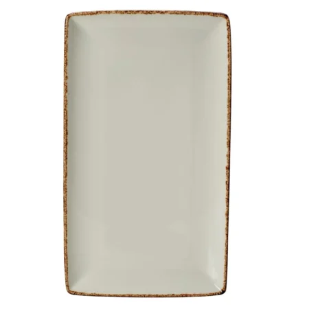 Steelite Brown Dapple Rectangle Three Plates (Pack of 6)