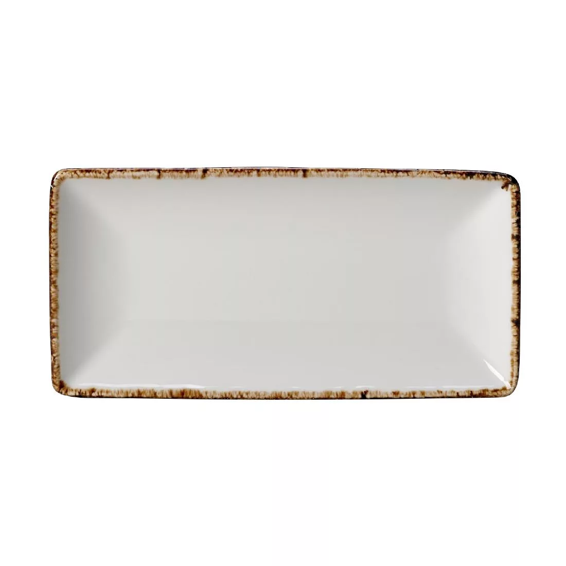 Steelite Brown Dapple Rectangle Six Plates (Pack of 6)