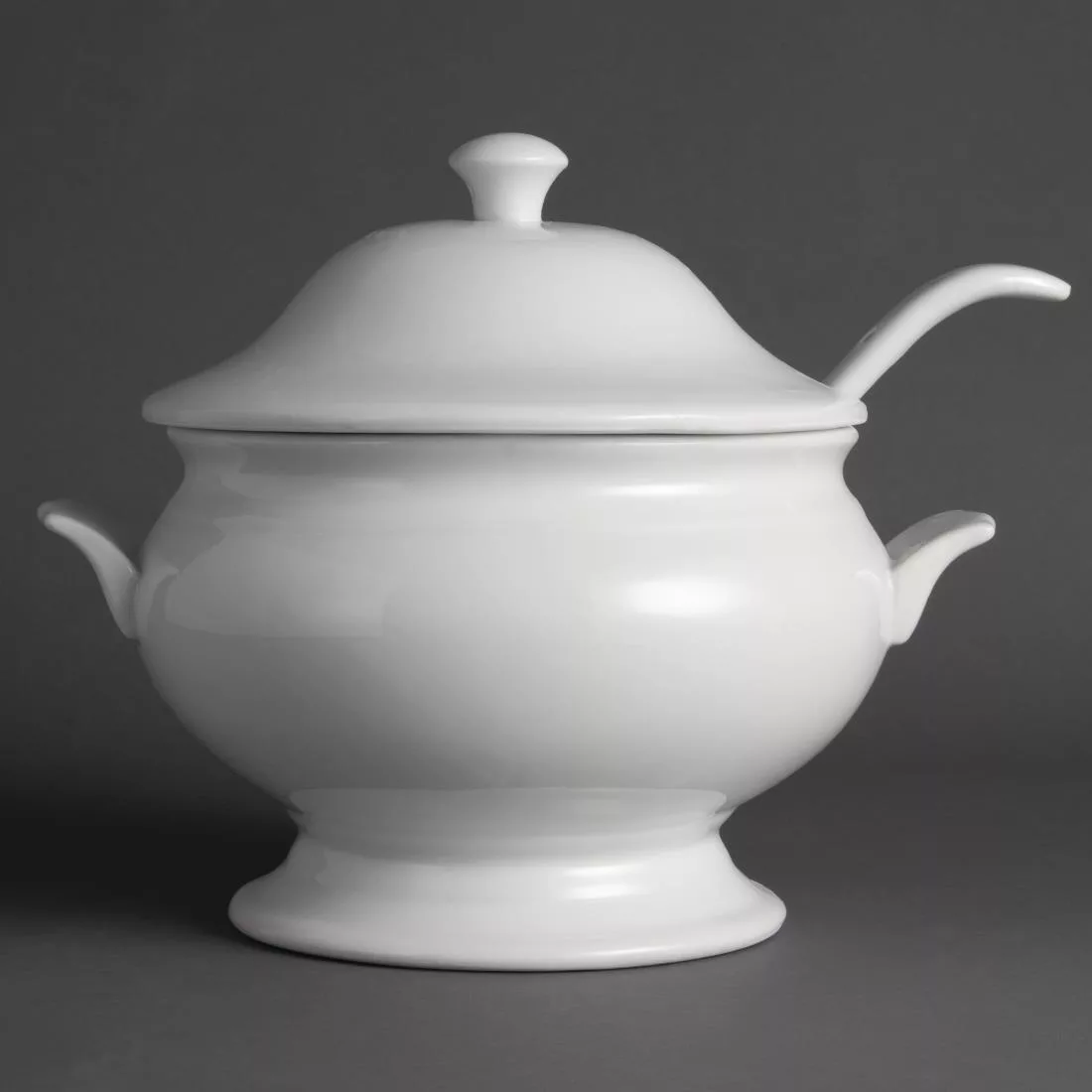 Olympia Whiteware Soup Tureen and Ladle 2.5Ltr 88oz - Image 5