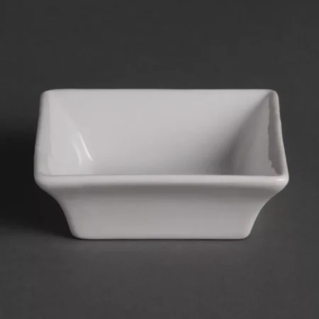 Olympia Whiteware Miniature Square Dishes 75mm (Pack of 12)