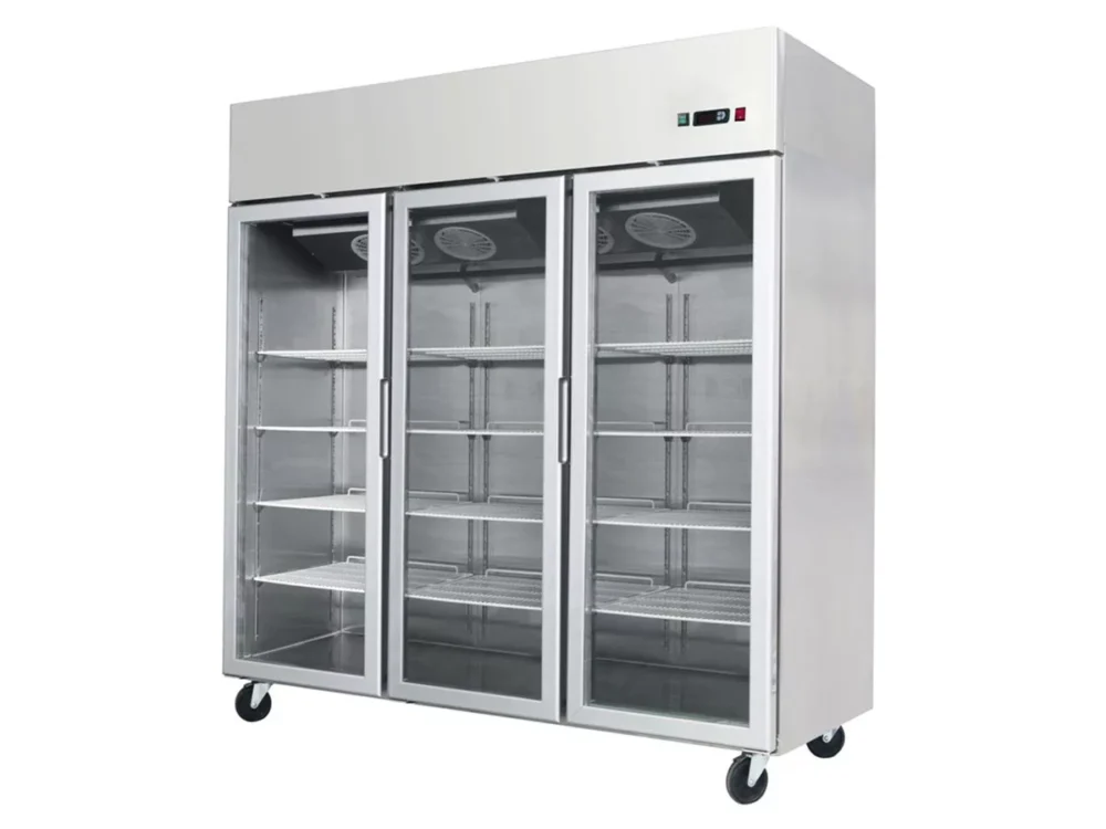 Atosa YCF9409GR Slimline Glass Triple Door Upright Freezer  1390 Litres