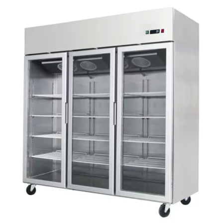 Atosa YCF9409GR Slimline Glass Triple Door Upright Freezer  1390 Litres