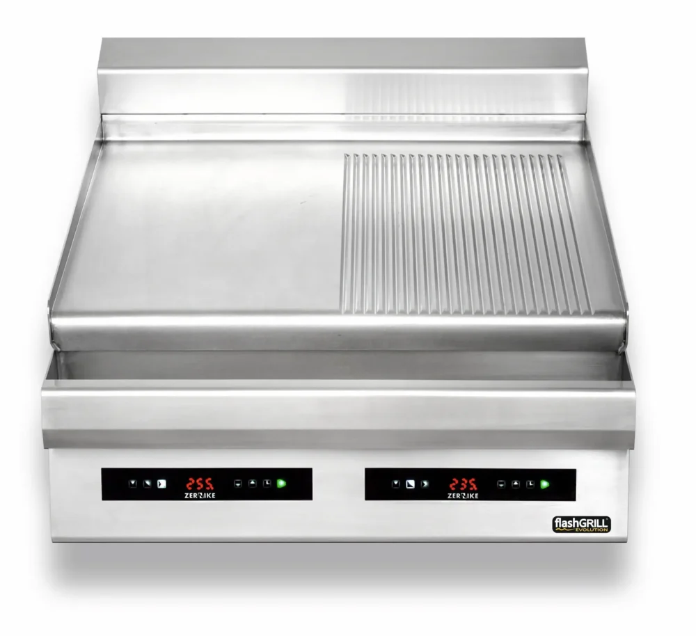 Zernike FlashGrill Griddle GE8090D1C Flat half ribbed 80x90cm