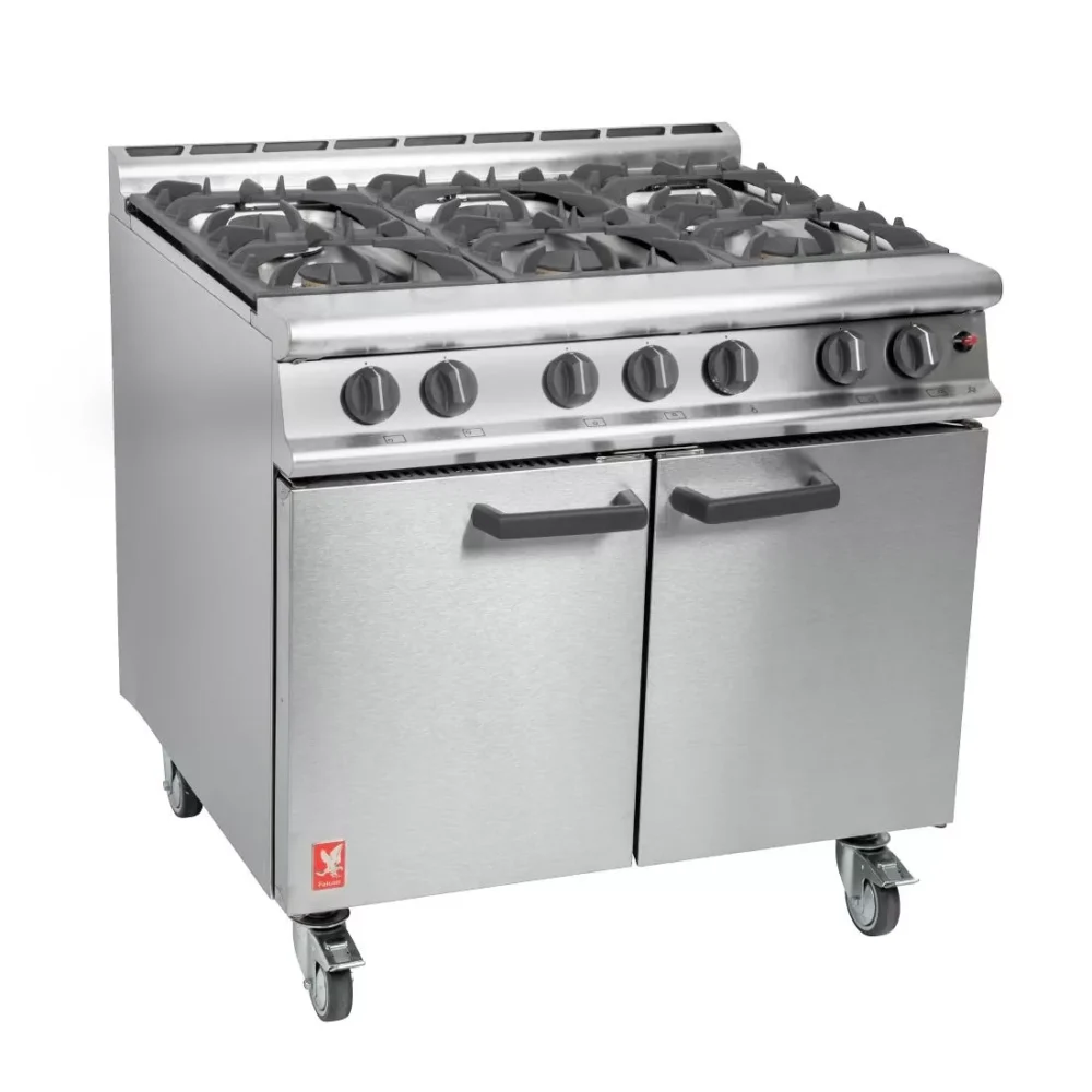 Falcon 6 Burner Dominator Plus Oven Range G3101 Natural Gas with Castors - Image 3