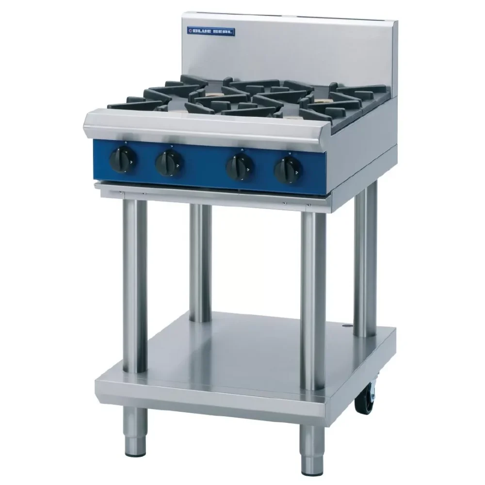 Blue Seal Evolution Cooktop 4 Open Burners Nat Gas on Stand 600mm G514D-LS/N - Image 2
