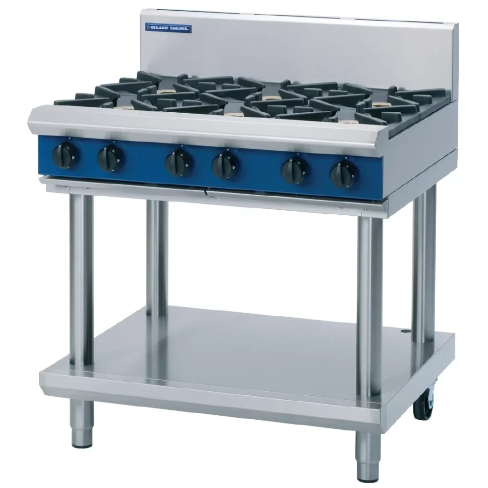 Blue Seal Evolution Cooktop 6 Open Burners LPG on Stand 900mm G516D-LS/L - Image 2